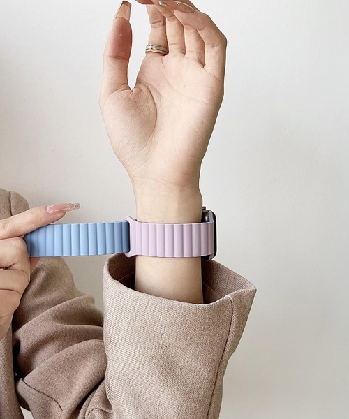 LUON(ルオン)の「LUON / Apple Watch Band / 磁気式アップルウォッチ バンド(デジタル腕時計・レディース・グリーン系1/パープル系2/ホワイト系1/ホワイト系2/ブラウン系1/レッド系1/ブラック系1/グリーン系2/パープル系1/グレー系1/イエロー系1/ピンク系1/ピンク系2/ブルー系1・A/B)」の18枚目の写真