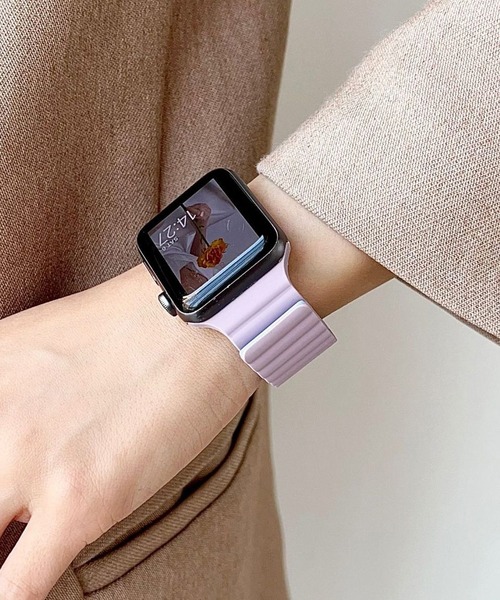LUON(ルオン)の「LUON / Apple Watch Band / 磁気式アップルウォッチ バンド(デジタル腕時計・レディース・グリーン系1/パープル系2/ホワイト系1/ホワイト系2/ブラウン系1/レッド系1/ブラック系1/グリーン系2/パープル系1/グレー系1/イエロー系1/ピンク系1/ピンク系2/ブルー系1・A/B)」の15枚目の写真