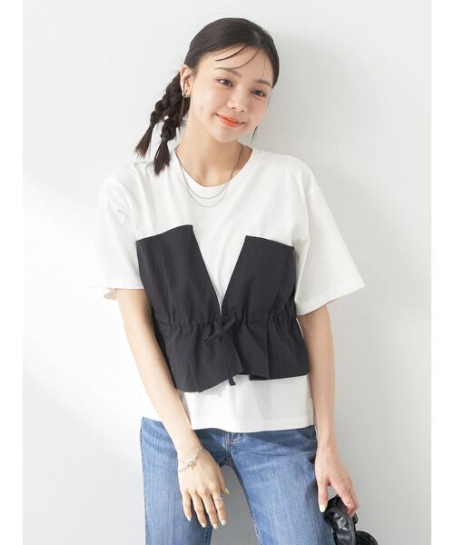 交換無料！ セール】ビスチェドッキングプルオーバー（Tシャツ/カットソー ジャケット・アウター