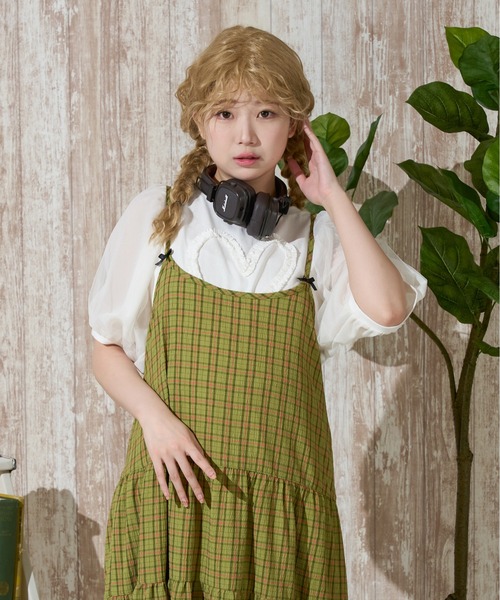 kutir（クティール）の「アソートリボンティアードキャミワンピース（ワンピース・レディース・ブラック/イエロー系その他/レッド/ブルー系その他/グリーン系その他/グリーン/ブルー系/イエロー系/レッド系/ブラック系その他/オフホワイト/ライトグリーン/ネイビー・FREE）」の19枚目の写真