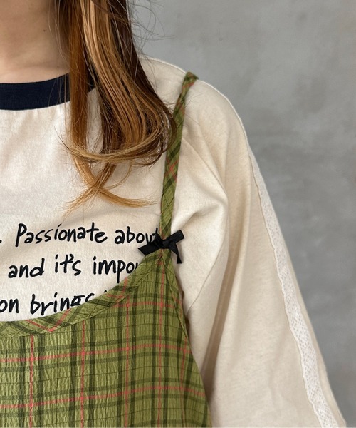 kutir（クティール）の「アソートリボンティアードキャミワンピース（ワンピース・レディース・ブラック/イエロー系その他/レッド/ブルー系その他/グリーン系その他/グリーン/ブルー系/イエロー系/レッド系/ブラック系その他/オフホワイト/ライトグリーン/ネイビー・FREE）」の14枚目の写真