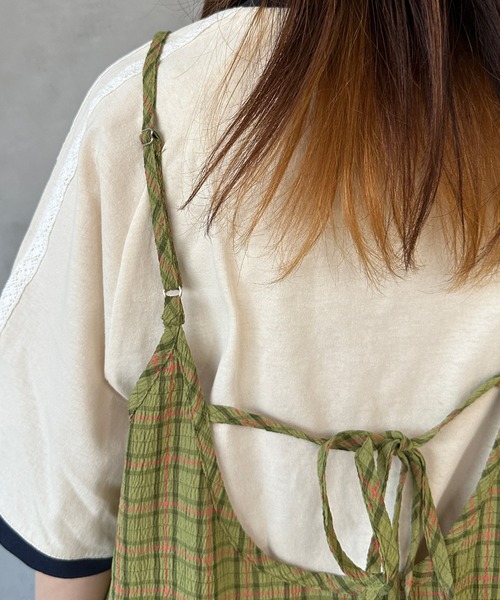 kutir（クティール）の「アソートリボンティアードキャミワンピース（ワンピース・レディース・ブラック/イエロー系その他/レッド/ブルー系その他/グリーン系その他/グリーン/ブルー系/イエロー系/レッド系/ブラック系その他/オフホワイト/ライトグリーン/ネイビー・FREE）」の15枚目の写真