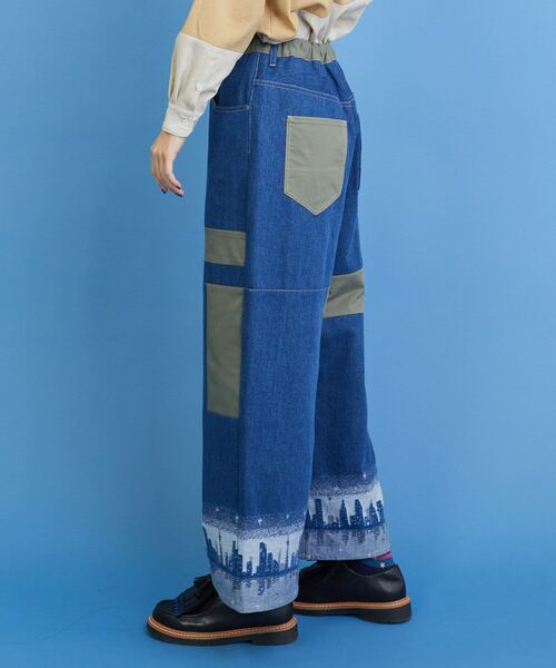 FRAPBOIS（フラボア）の「イブニングタウン パンツ（デニムパンツ・レディース・ネイビー/ブルー・2/1）」の3枚目の写真