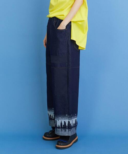 FRAPBOIS（フラボア）の「イブニングタウン パンツ（デニムパンツ・レディース・ネイビー/ブルー・2/1）」の7枚目の写真