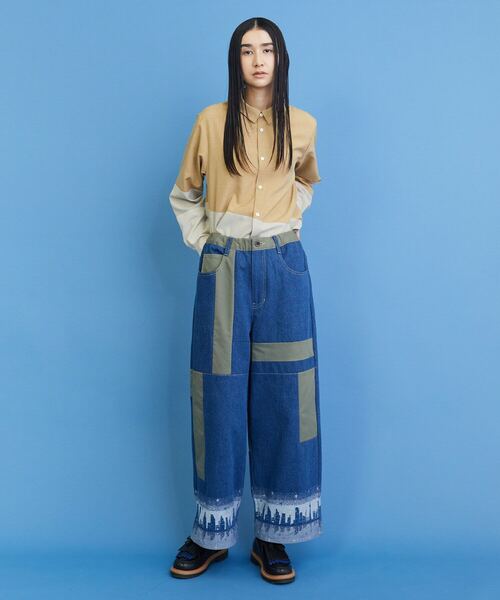 FRAPBOIS（フラボア）の「イブニングタウン パンツ（デニムパンツ・レディース・ネイビー/ブルー・2/1）」の14枚目の写真