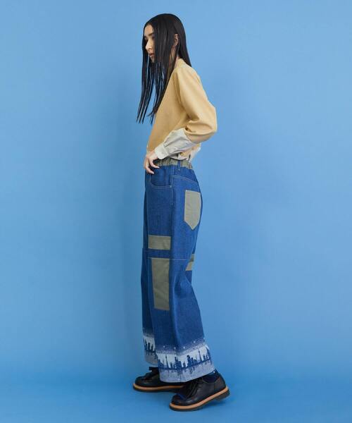 FRAPBOIS（フラボア）の「イブニングタウン パンツ（デニムパンツ・レディース・ネイビー/ブルー・2/1）」の15枚目の写真