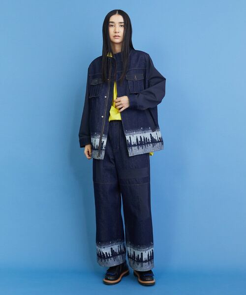 FRAPBOIS（フラボア）の「イブニングタウン パンツ（デニムパンツ・レディース・ネイビー/ブルー・2/1）」の20枚目の写真