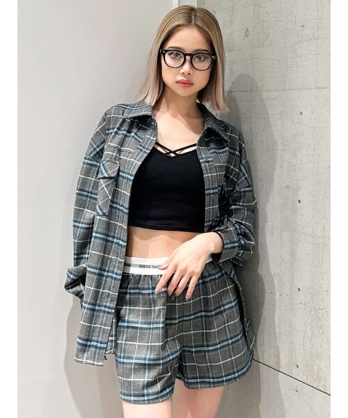 R13 チェック ドロップショルダー シャツ R13 チェック シャツ | ブラウン | FARFETCH JP