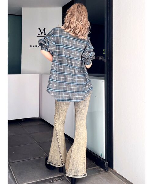 メンズ チェック柄シャツ ドロップショルダー ルーズ S02461 楽天市場】ドロップショルダー チェックシャツ（トップス