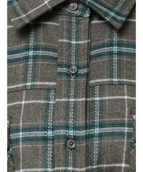 GYDA（ジェイダ）の「【SETUP着用可】ドロップショルダーCHECKシャツ（シャツ/ブラウス・レディース・グレー/ベージュ・FREE）」の19枚目の写真