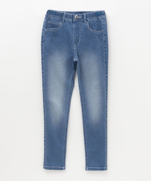 NAVY(ネイビー)の「【 キッズ ガールズ 】NAVY ストレッチ ストレート デニム ウエストギャザーパンツ のびるモン(デニムパンツ・キッズ・ネイビー/ブルー/サックスブルー・160/150/140/130/120/110)」の1枚目の写真