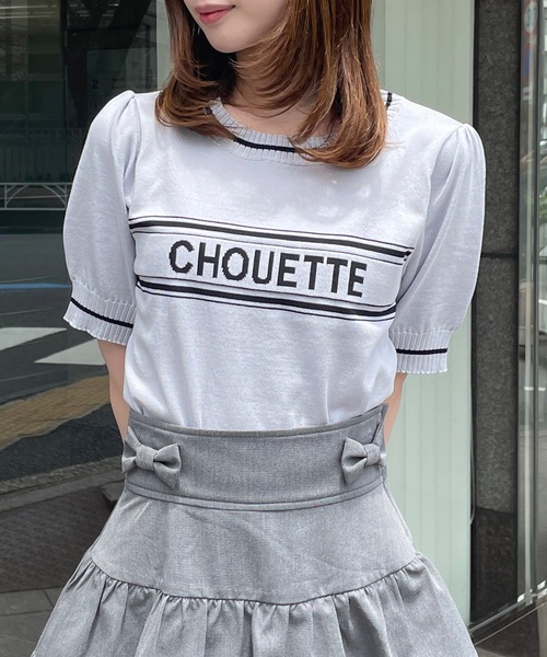 TORTE(トルテ)の「CHOUETTEラインロゴニット(ニット/セーター・レディース・ホワイト/ピンク/ブラック/ブルー・FREE)」の6枚目の写真