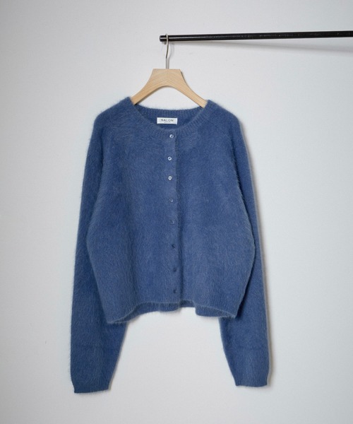 フォックスカシミアクルーネッククロップドカーディガン セール】フォックスカシミアクルーネッククロップドカーディガン