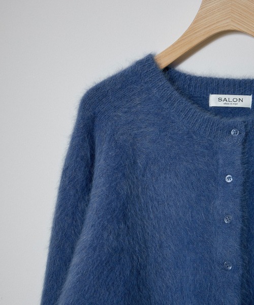 セール】フォックスカシミアクルーネッククロップドカーディガン