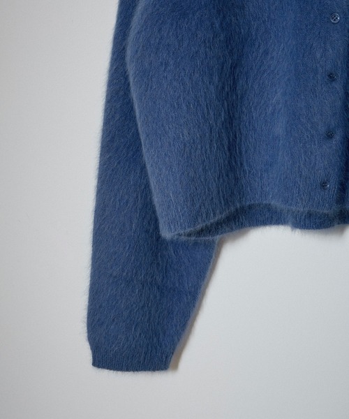 セール】フォックスカシミアクルーネッククロップドカーディガン