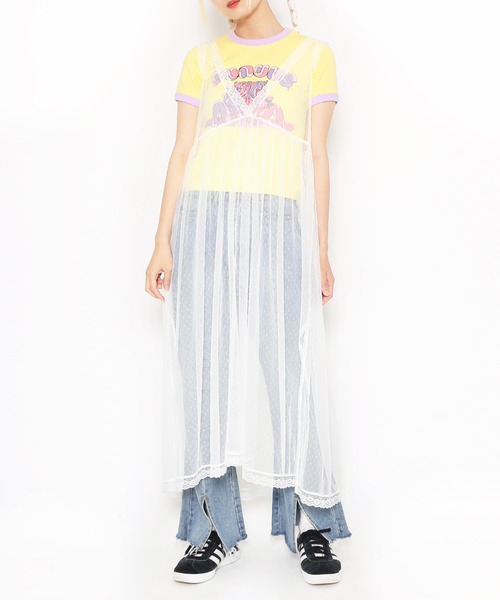 PUNYUS(プニュズ)の「レースレイヤードワンピース(ワンピース・レディース・ブラック/ホワイト・1/2/3/4)」の2枚目の写真