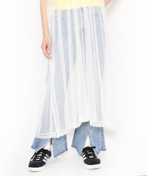 PUNYUS(プニュズ)の「レースレイヤードワンピース(ワンピース・レディース・ブラック/ホワイト・1/2/3/4)」の6枚目の写真