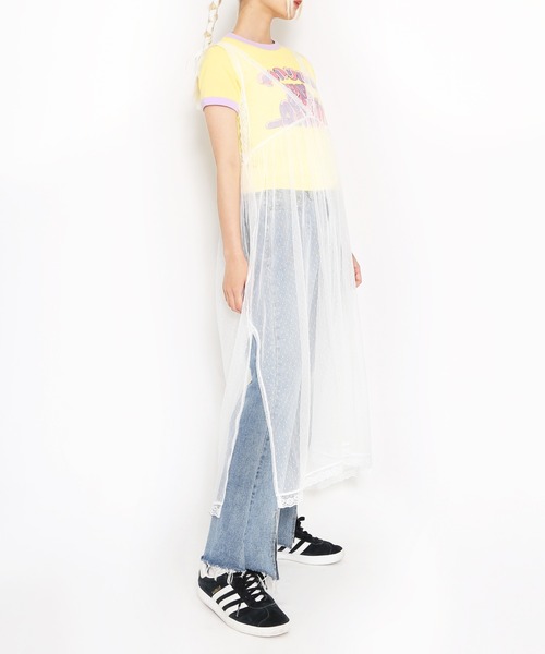 PUNYUS(プニュズ)の「レースレイヤードワンピース(ワンピース・レディース・ブラック/ホワイト・1/2/3/4)」の7枚目の写真