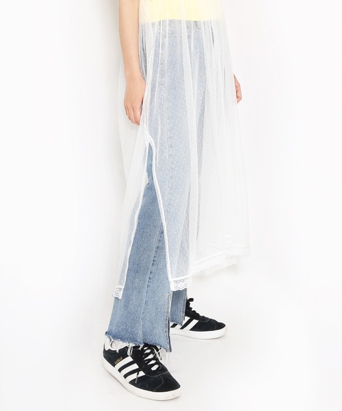 PUNYUS(プニュズ)の「レースレイヤードワンピース(ワンピース・レディース・ブラック/ホワイト・1/2/3/4)」の9枚目の写真