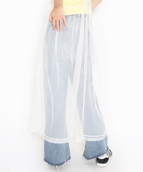 PUNYUS(プニュズ)の「レースレイヤードワンピース(ワンピース・レディース・ブラック/ホワイト・1/2/3/4)」の11枚目の写真