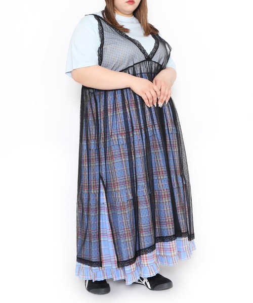 PUNYUS(プニュズ)の「レースレイヤードワンピース(ワンピース・レディース・ブラック/ホワイト・1/2/3/4)」の13枚目の写真