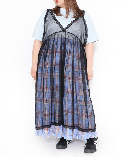 PUNYUS(プニュズ)の「レースレイヤードワンピース(ワンピース・レディース・ブラック/ホワイト・1/2/3/4)」の14枚目の写真