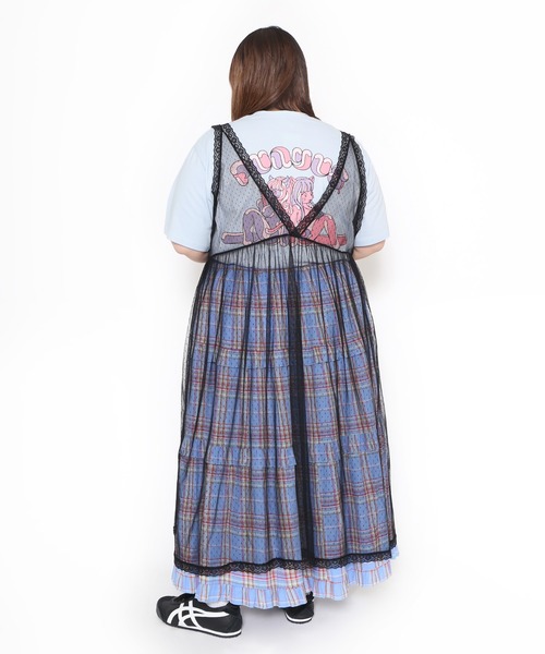 PUNYUS(プニュズ)の「レースレイヤードワンピース(ワンピース・レディース・ブラック/ホワイト・1/2/3/4)」の16枚目の写真