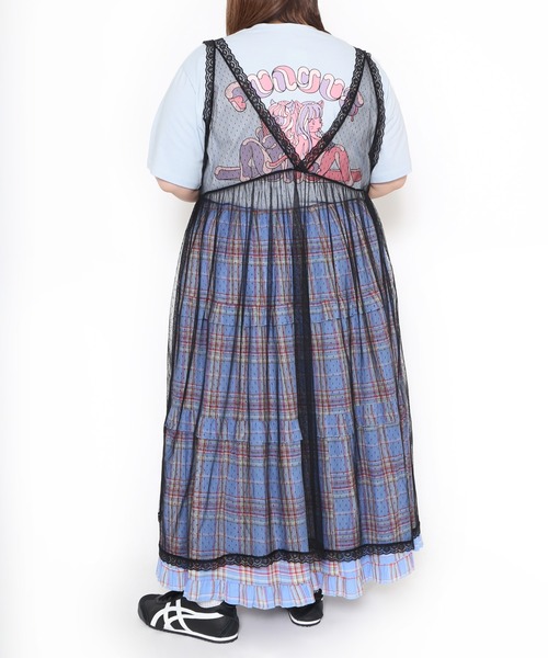 PUNYUS(プニュズ)の「レースレイヤードワンピース(ワンピース・レディース・ブラック/ホワイト・1/2/3/4)」の17枚目の写真