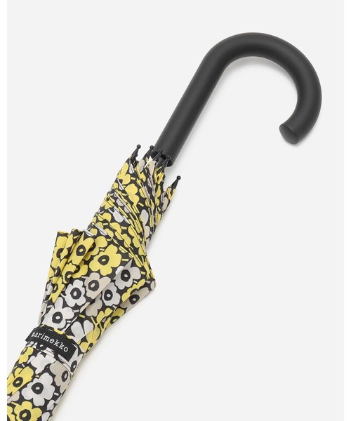 国内正規品 新品 marimekko ウニッコ 長傘 ブラック × イエロー marimekko（マリメッコ）の「Unikko / Stick umbrella（長傘