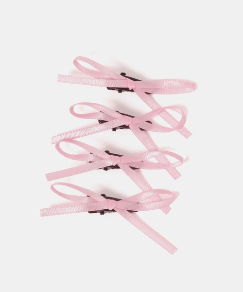 FOREVER 21(フォーエバー トゥエンティーワン)の「4セットリボンヘアピン34(ヘアピン・レディース・ピンク系その他/ブラック/オフホワイト/グレー/ブルー系その他/イエロー・FREE)」の6枚目の写真