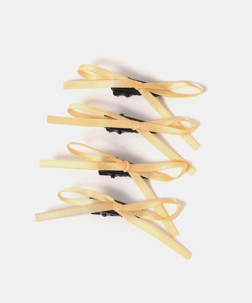 FOREVER 21(フォーエバー トゥエンティーワン)の「4セットリボンヘアピン34(ヘアピン・レディース・ピンク系その他/ブラック/オフホワイト/グレー/ブルー系その他/イエロー・FREE)」の1枚目の写真
