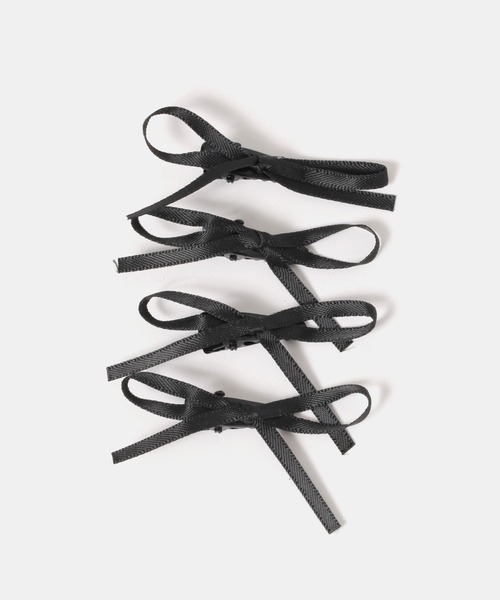 FOREVER 21(フォーエバー トゥエンティーワン)の「4セットリボンヘアピン34(ヘアピン・レディース・ピンク系その他/ブラック/オフホワイト/グレー/ブルー系その他/イエロー・FREE)」の3枚目の写真