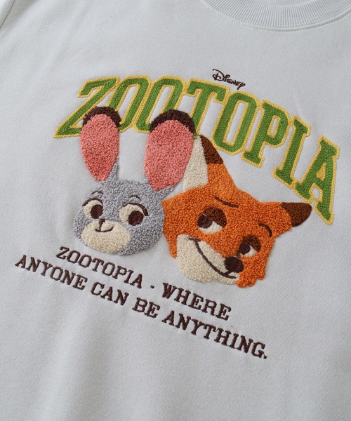 Disney(ディズニー)の「【Disney/ディズニー】アートワークデザイン 裏起毛 サガラ刺繍 クルーネック スウェット トレーナー(スウェット・レディース・ベージュ/ネイビー/グリーン/ライトグレー・M/L)」の16枚目の写真