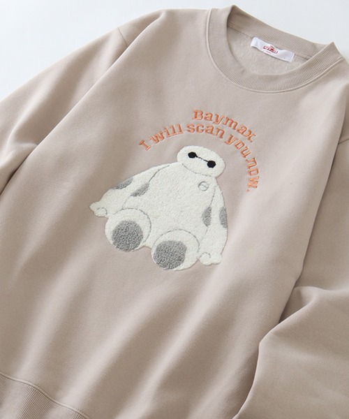 Disney(ディズニー)の「【Disney/ディズニー】アートワークデザイン 裏起毛 サガラ刺繍 クルーネック スウェット トレーナー(スウェット・レディース・ベージュ/ネイビー/グリーン/ライトグレー・M/L)」の13枚目の写真