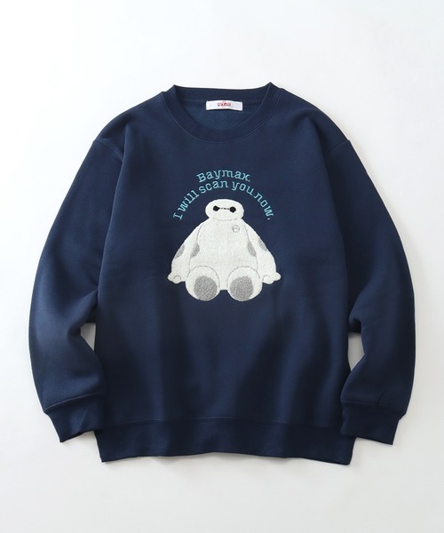 Disney(ディズニー)の「【Disney/ディズニー】アートワークデザイン 裏起毛 サガラ刺繍 クルーネック スウェット トレーナー(スウェット・レディース・ベージュ/ネイビー/グリーン/ライトグレー・M/L)」の8枚目の写真