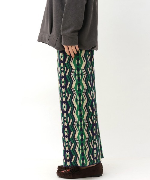 チチカカ（チチカカ）の「キカ柄ニットパンツ（その他パンツ・レディース・ネイビー/グリーン/ブラック・FREE）」の11枚目の写真