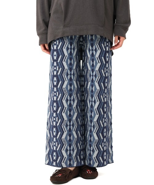 チチカカ（チチカカ）の「キカ柄ニットパンツ（その他パンツ・レディース・ネイビー/グリーン/ブラック・FREE）」の10枚目の写真