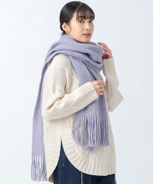 BEAMS HEART（ビームスハート）の「ラメ糸ミックス ストール（ストール/ショール・レディース・ブルー/ブラック/ホワイト系その他5/パープル/オフホワイト/ブラウン・ONE SIZE）」の6枚目の写真