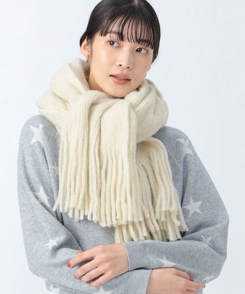 BEAMS HEART（ビームスハート）の「ラメ糸ミックス ストール（ストール/ショール・レディース・ブルー/ブラック/ホワイト系その他5/パープル/オフホワイト/ブラウン・ONE SIZE）」の2枚目の写真