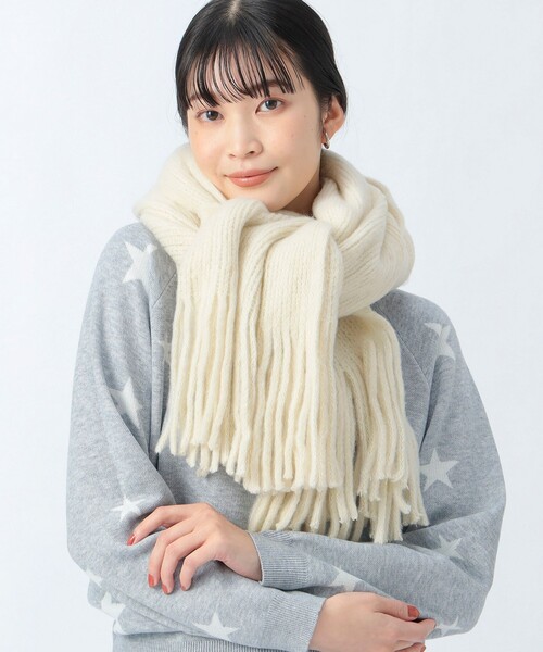 BEAMS HEART（ビームスハート）の「ラメ糸ミックス ストール（ストール/ショール・レディース・ブルー/ブラック/ホワイト系その他5/パープル/オフホワイト/ブラウン・ONE SIZE）」の8枚目の写真