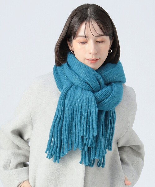 BEAMS HEART（ビームスハート）の「ラメ糸ミックス ストール（ストール/ショール・レディース・ブルー/ブラック/ホワイト系その他5/パープル/オフホワイト/ブラウン・ONE SIZE）」の11枚目の写真