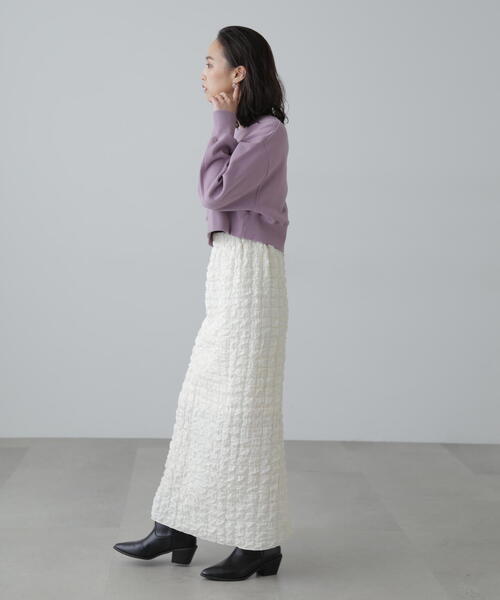 FREE'S MART（フリーズマート）の「◆ぽこぽこナロースカート（スカート・レディース・ホワイト/ライトグリーン/ブラック・SMALL/MEDIUM）」の10枚目の写真