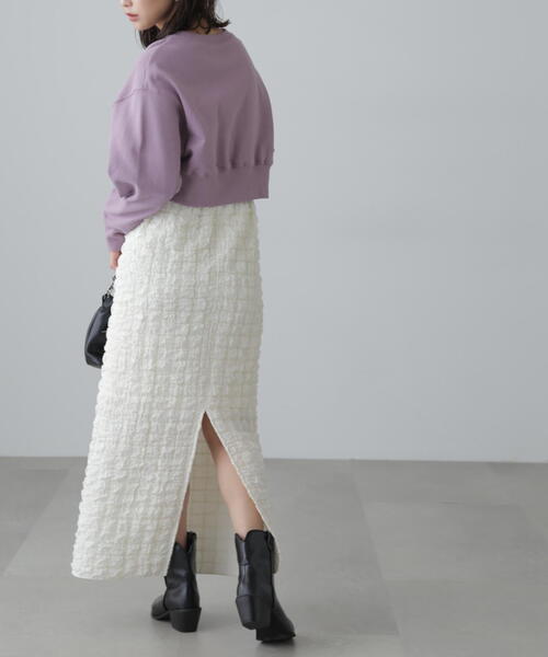 FREE'S MART（フリーズマート）の「◆ぽこぽこナロースカート（スカート・レディース・ホワイト/ライトグリーン/ブラック・SMALL/MEDIUM）」の11枚目の写真