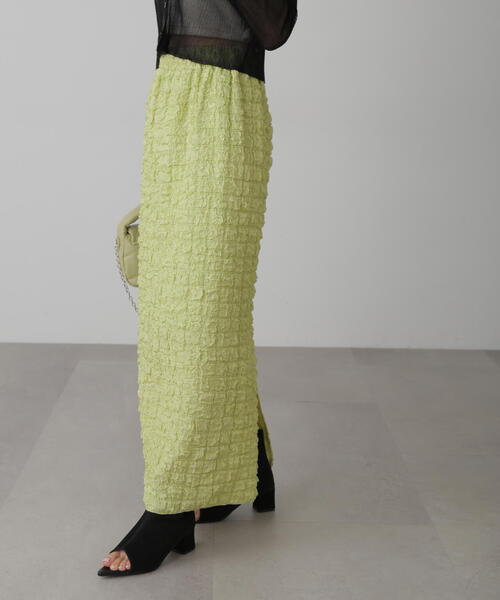 FREE'S MART（フリーズマート）の「◆ぽこぽこナロースカート（スカート・レディース・ホワイト/ライトグリーン/ブラック・SMALL/MEDIUM）」の17枚目の写真