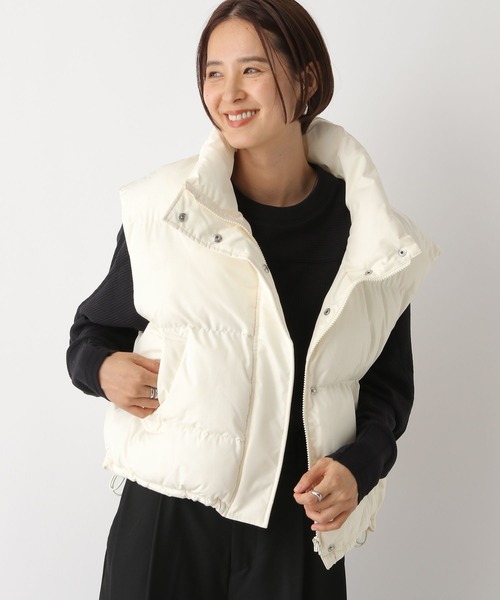 LEPSIM（レプシィム）の「エアサーマルワイドスタンドベスト　116902（ダウンベスト・レディース・ブラック/ベージュ/オフホワイト・FREE）」の17枚目の写真