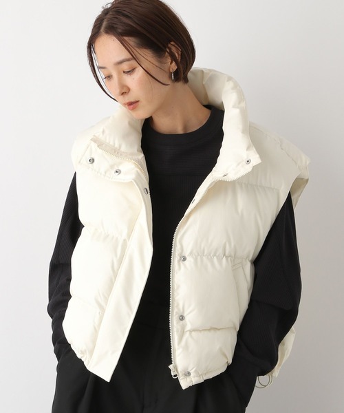 LEPSIM（レプシィム）の「エアサーマルワイドスタンドベスト　116902（ダウンベスト・レディース・ブラック/ベージュ/オフホワイト・FREE）」の18枚目の写真