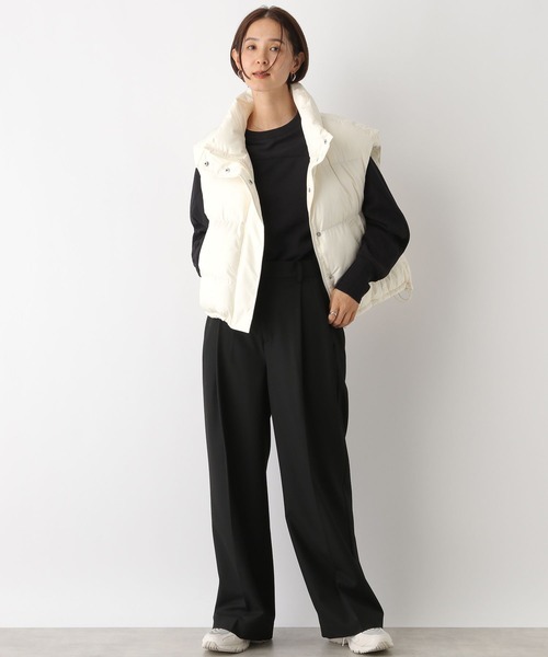 LEPSIM（レプシィム）の「エアサーマルワイドスタンドベスト　116902（ダウンベスト・レディース・ブラック/ベージュ/オフホワイト・FREE）」の20枚目の写真