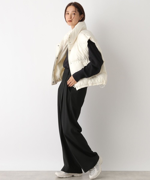 LEPSIM（レプシィム）の「エアサーマルワイドスタンドベスト　116902（ダウンベスト・レディース・ブラック/ベージュ/オフホワイト・FREE）」の21枚目の写真