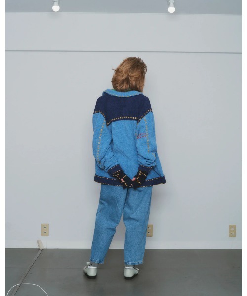 PHINGERIN（フィンガリン）の「PHINGERIN PG1 KNIT (PD-242-KN-011)（Tシャツ/カットソー・メンズ・ネイビー/マスタード/サックスブルー・LARGE/MEDIUM/SMALL）」の7枚目の写真