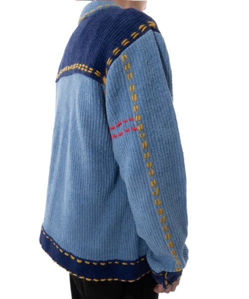 PHINGERIN（フィンガリン）の「PHINGERIN PG1 KNIT (PD-242-KN-011)（Tシャツ/カットソー・メンズ・ネイビー/マスタード/サックスブルー・LARGE/MEDIUM/SMALL）」の16枚目の写真